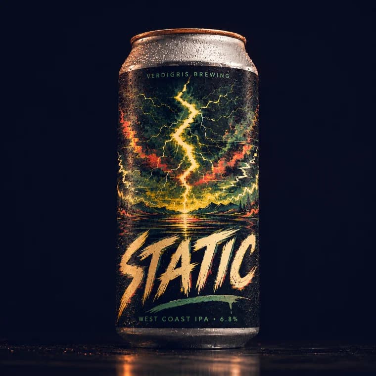 Static by Verdigris Brewing, fictional demonstration artwork